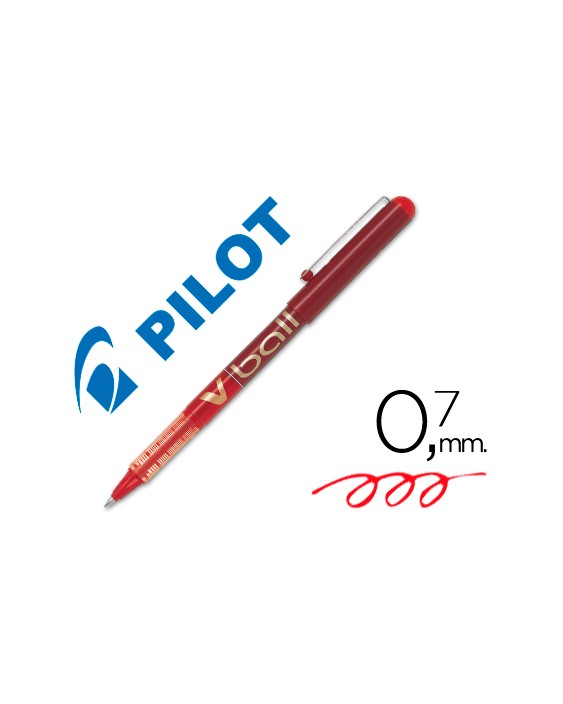 Rotulador pilot roller v-ball rojo 0.7 mm