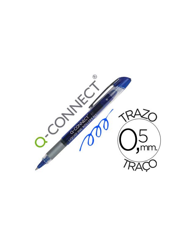 Rotulador q-connect roller ball azul 0,5 mm
