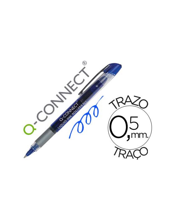 Rotulador q-connect roller ball azul 0,5 mm