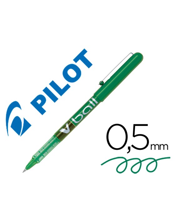 Rotulador pilot roller v-ball verde 0.5 mm