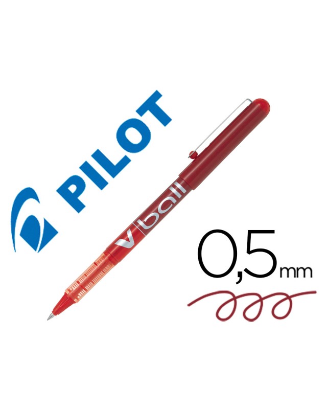 Rotulador pilot roller v-ball rojo 0.5 mm
