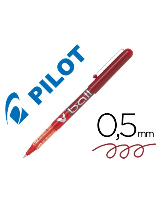 Rotulador pilot roller v-ball rojo 0.5 mm