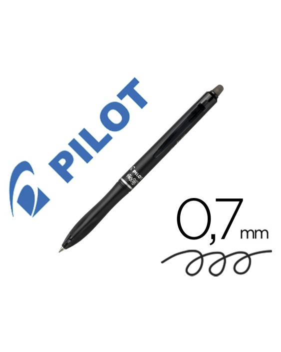 Boligrafo pilot frixion ball plus borrable 0,7 mm punta media negro