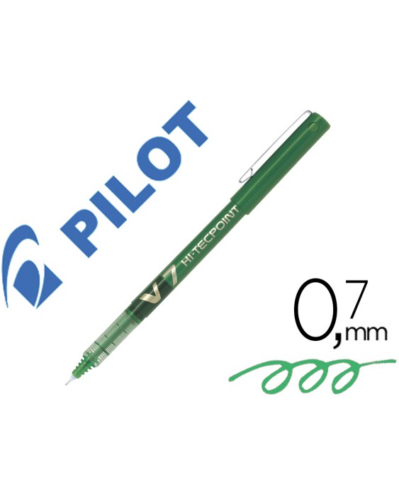 Rotulador pilot punta aguja v-7 verde 0.7 mm