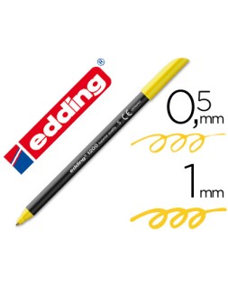 Rotulador edding punta fibra 1200 amarillo n.5 punta redonda 0.5 mm