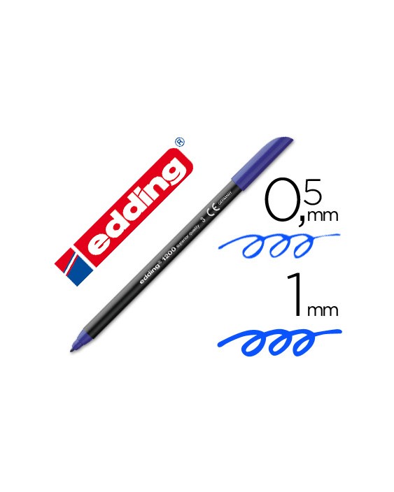 Rotulador edding punta fibra 1200 azul n.3 punta redonda 0.5 mm