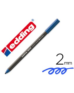 Rotulador edding punta fibra 1300 azul punta redonda 2 mm