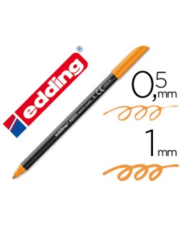 Rotulador edding punta fibra 1200 naranja n.6 punta redonda 0.5 mm
