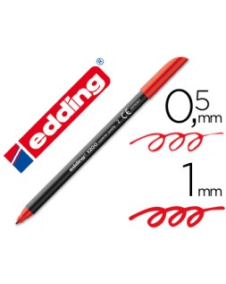 Rotulador edding punta fibra 1200 rojo n.2 punta redonda 0.5 mm