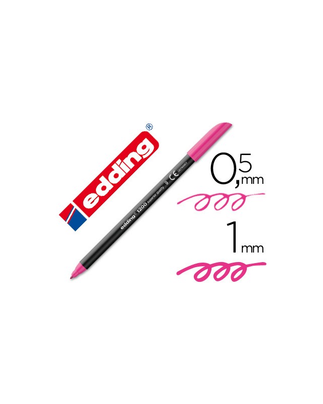 Rotulador edding punta fibra 1200 rosa n.9 punta redonda 0.5 mm