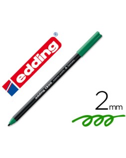 Rotulador edding punta fibra 1300 verde punta redonda 2 mm