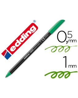 Rotulador edding punta fibra 1200 verde n.4 punta redonda 0.5 mm