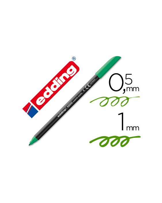 Rotulador edding punta fibra 1200 verde n.4 punta redonda 0.5 mm