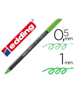 Rotulador edding punta fibra 1200 verde claro n.11 punta redonda 0.5 mm