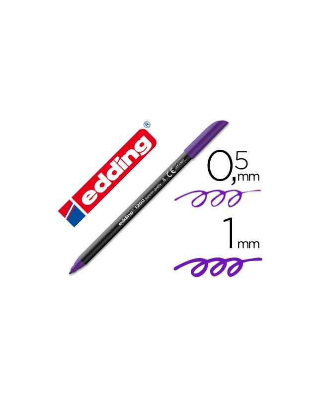 Rotulador edding punta fibra 1200 violeta n.8 punta fibra 0.5 mm