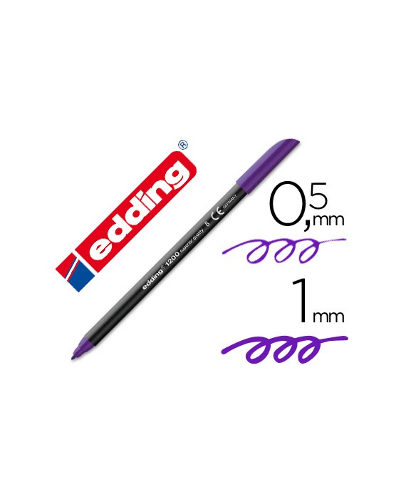 Rotulador edding punta fibra 1200 violeta n.8 punta fibra 0.5 mm