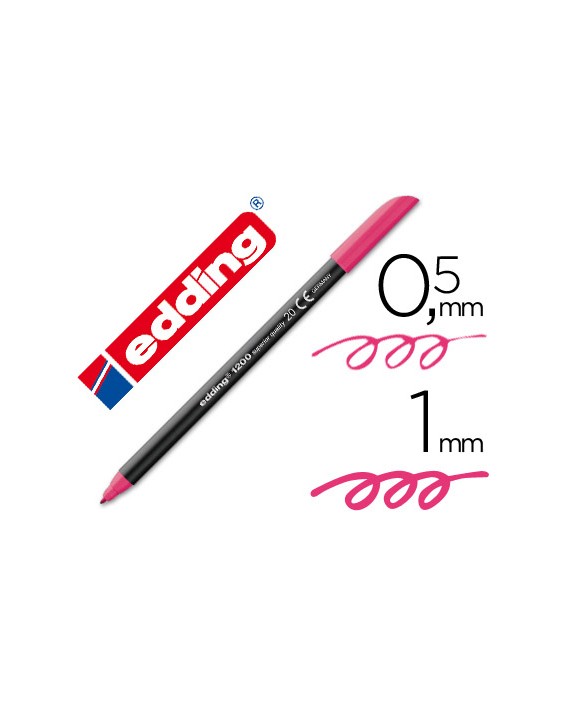 Rotulador edding punta fibra 1200 magenta n.20 punta redonda 0.5 mm