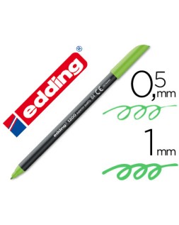 Rotulador edding punta fibra 1200 verde neon n.64 punta de fibra 0,5 mm
