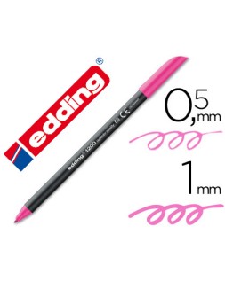 Rotulador edding punta fibra 1200 rosa neon n.69 punta de fibra 0,5 mm