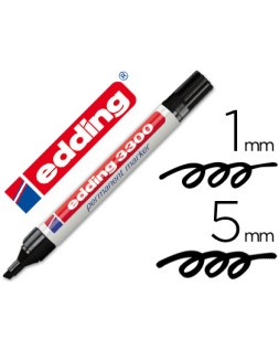 Rotulador edding marcador 3300 n.1 negro punta biselada recargable