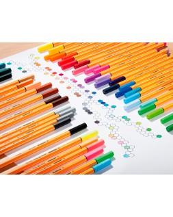 Rotulador stabilo punta de fibra point 88 zebrui estuche de 20 unidades colores surtidos