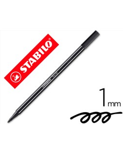 Rotulador stabilo acuarelable pen 68 negro punta gruesa 1mm