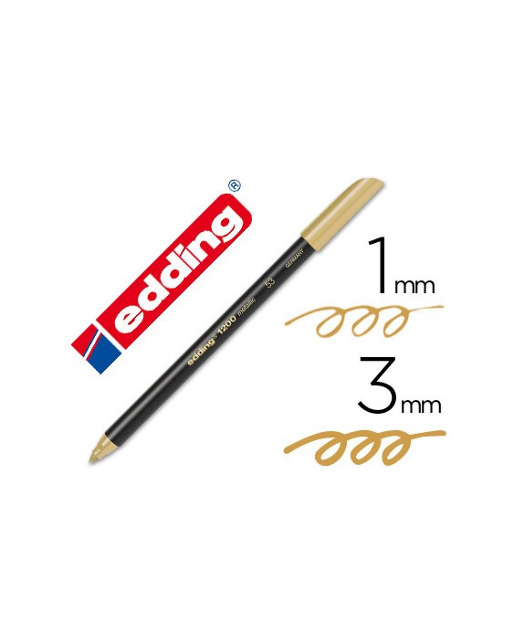 Rotulador edding punta fibra 1200 oro n. 53 punta redonda 1-3 mm