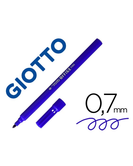 Rotulador tratto office fine punta de fibra trazo 0,7 mm azul