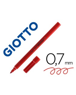 Rotulador tratto office fine punta de fibra trazo 0,7 mm rojo