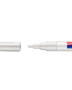 Rotulador edding punta fibra 751 blanco punta redonda 1-2 mm