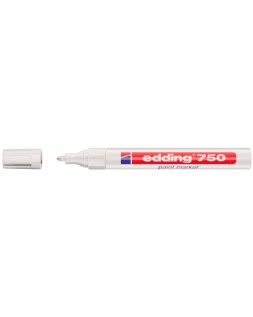 Rotulador edding punta fibra 750 blanco punta redonda 2-4 mm