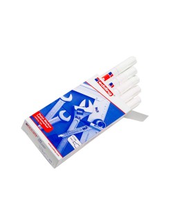 Rotulador edding punta fibra 750 blanco punta redonda 2-4 mm