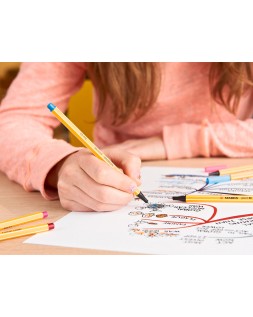 Rotulador stabilo punta de fibra point 88 estuche de 10 unidades colores surtidos