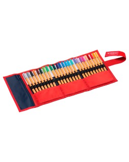 Rotulador stabilo punta de fibra point 88 estuche rollerset de 25 colores surtidos