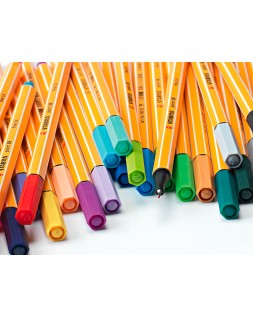 Rotulador stabilo punta de fibra point 88 estuche rollerset de 25 colores surtidos