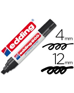 Rotulador edding marcador permanente 800 negro punta biselada 12 mm
