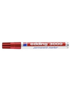 Rotulador edding marcador permanente 3000 rojo punta redonda 1,5-3 mm recargable