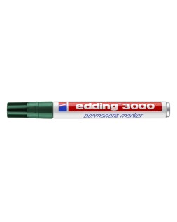 Rotulador edding marcador permanente 3000 verde punta redonda 1,5-3 mm recargable