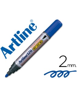 Rotulador artline marcador permanente 170 azul punta redonda 2mm antisecado