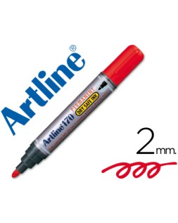 Rotulador artline marcador permanente 170 rojo punta redonda 2 mm antisecado