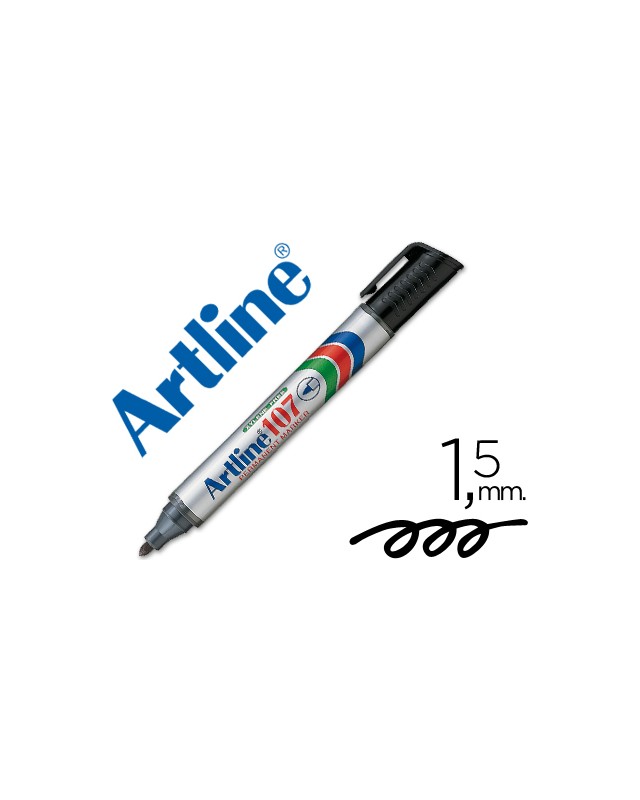 Rotulador artline marcador permanente 107 negro punta redonda