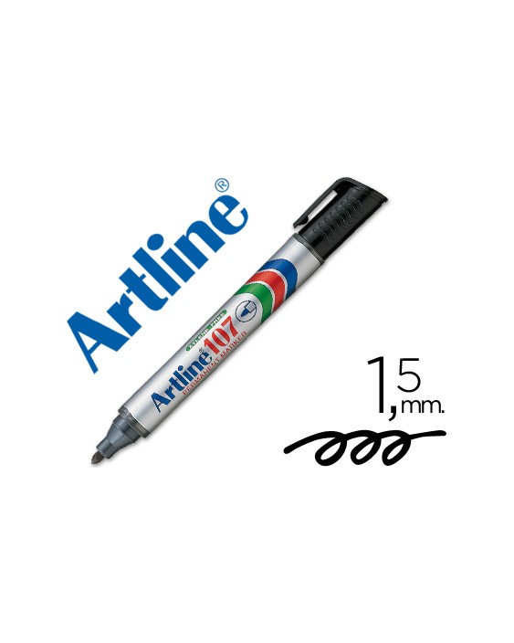 Rotulador artline marcador permanente 107 negro punta redonda