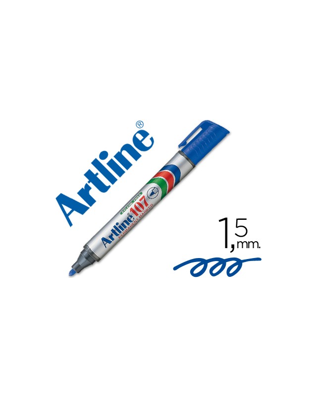 Rotulador artline marcador permanente 107 azul punta redonda