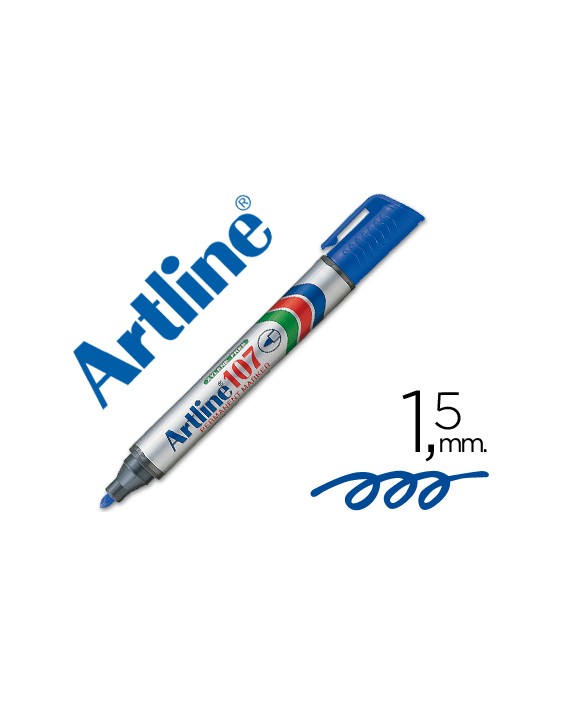 Rotulador artline marcador permanente 107 azul punta redonda
