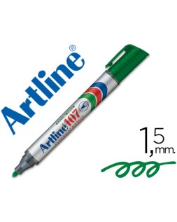 Rotulador artline marcador permanente 107 verde punta redonda