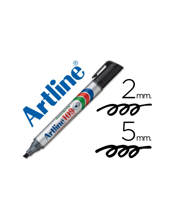 Rotulador artline marcador permanente 109 negro punta biselada