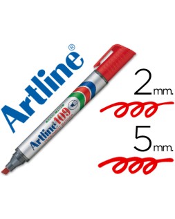 Rotulador artline marcador permanente 109 rojo punta biselada
