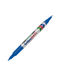 Rotulador artline marcador permanente ek-041t azul doble punta 0.4 y 1.0 mm