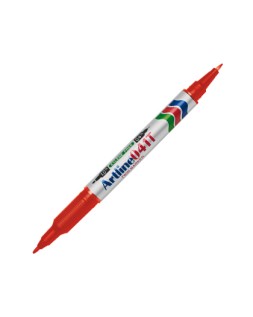 Rotulador artline marcador permanente ek-041t rojo doble punta 0.4 y 1.0 mm