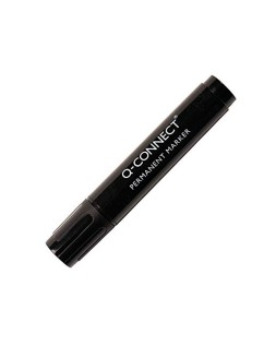 Rotulador q-connect marcador permanente negro punta biselada 5 mm